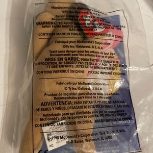 Rare 1995 Mcdonald's Ty Beanie Baby Dog "Bones"